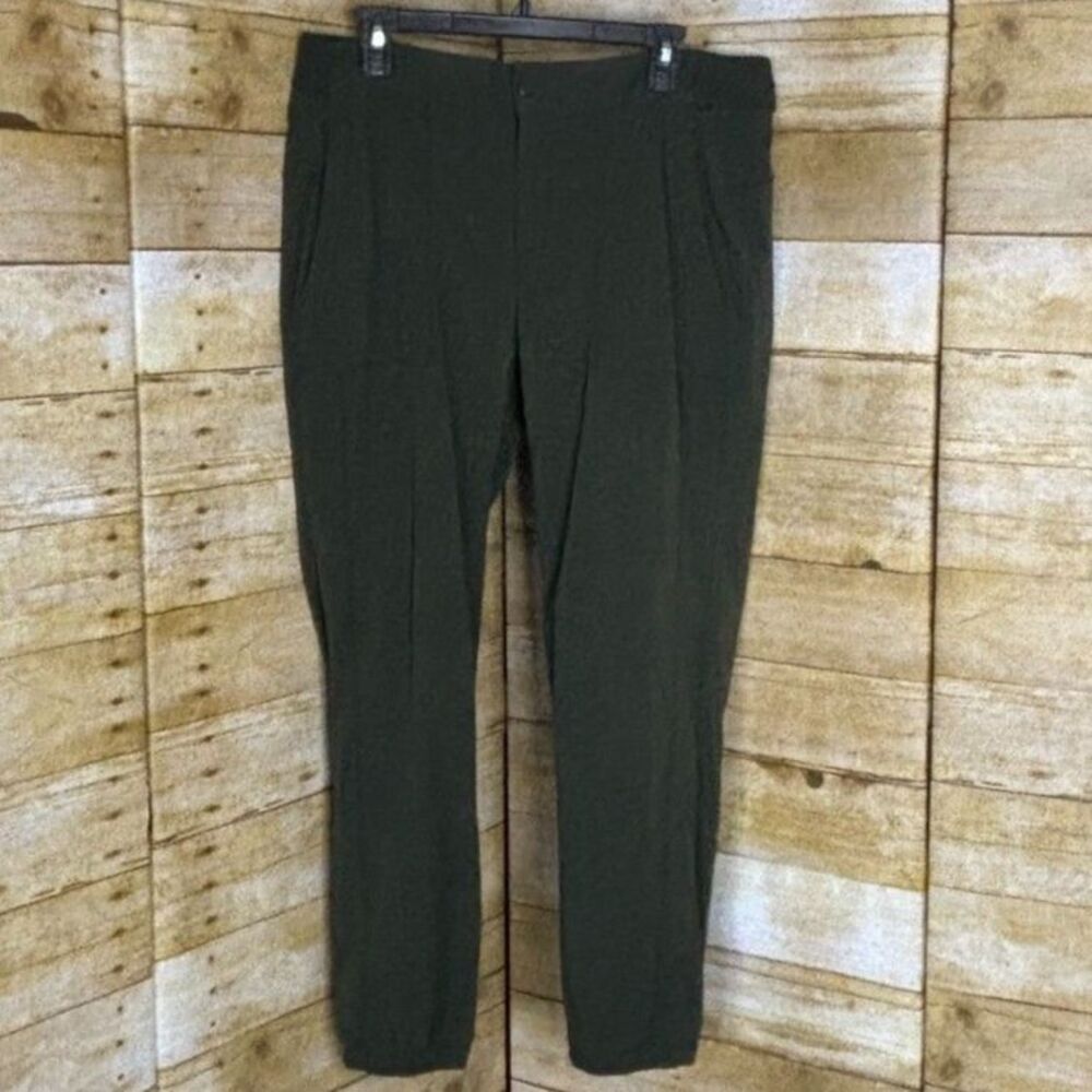 ATHLETA TREKKIE NYLON RIPSTOP CROPPED MID RISE HIKING JOGGER SIZE 14